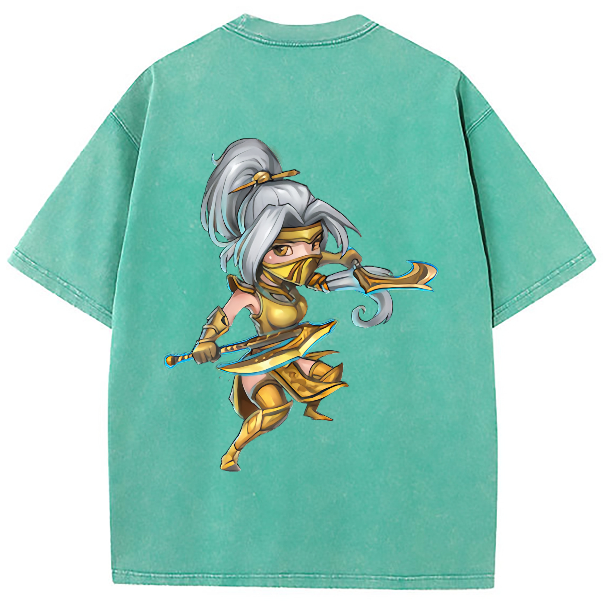 （画像用） リーグ・オブ・レジェンド League of Legends LOL 綿100% ヴィンテージ風 半袖Tシャツ（背面プリント）